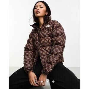 NWOT The North Face 700 Cropped Nuptse Brown Puffer Jackst Women’s XS